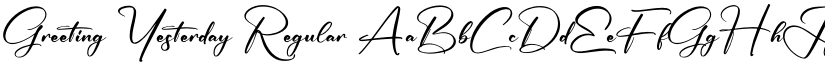 Greeting Yesterday Regular font