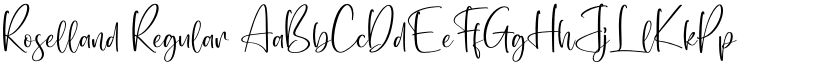 Roselland Regular font