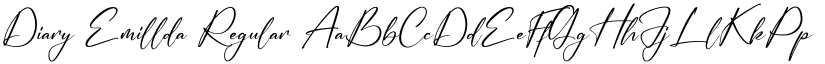 Diary Emillda Regular font