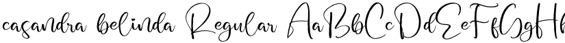 casandra belinda Regular font