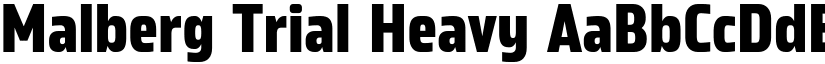 Malberg Trial Heavy font