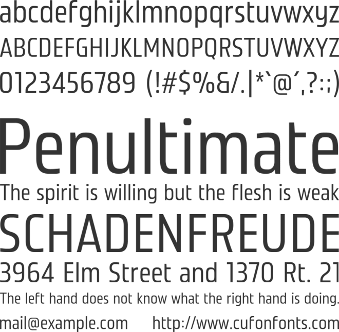 Malberg Trial font preview