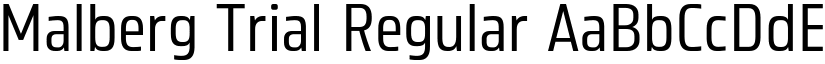 Malberg Trial Regular font