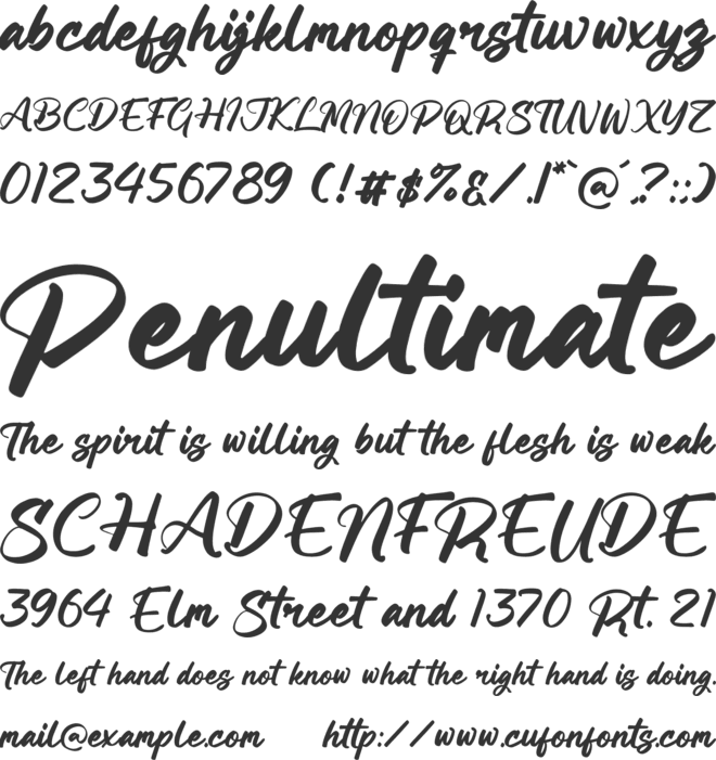 Halbert font preview