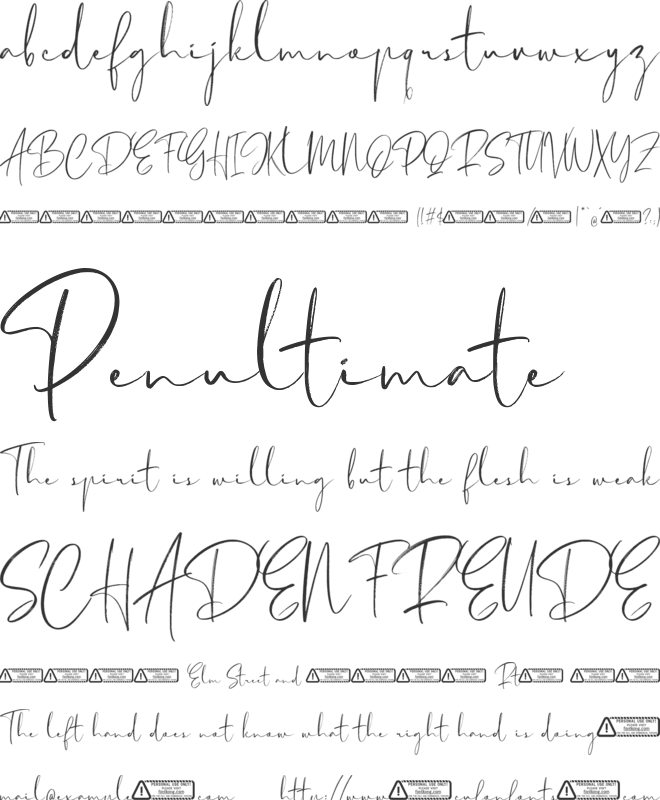 Sarlinda font preview