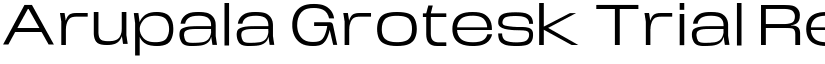 Arupala Grotesk Trial Regular font