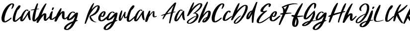 Clathing Regular font