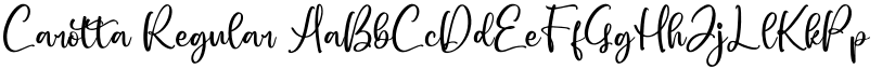 Carotta Regular font