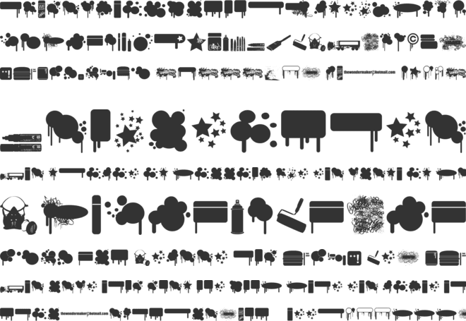 We Spray font preview