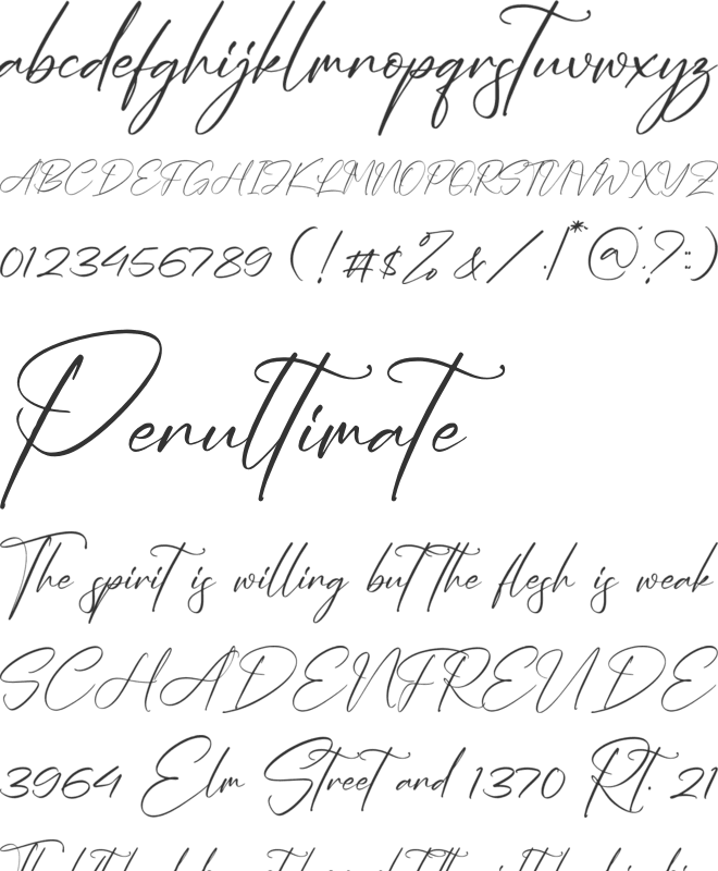 Jasmartha Rosebery font preview