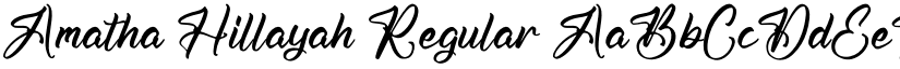 Amatha Hillayah Regular font