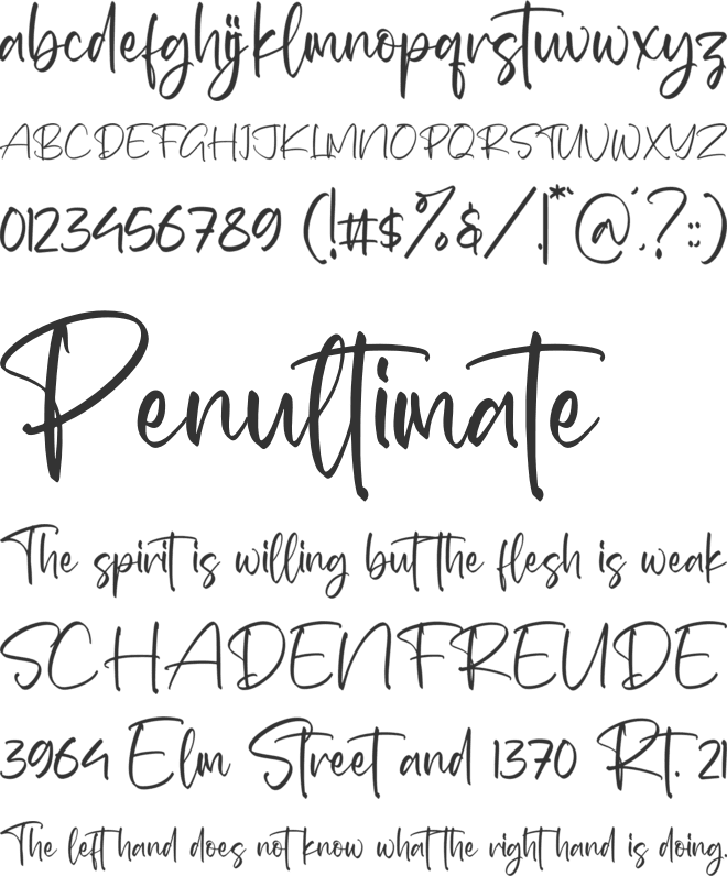 Barthalo font preview