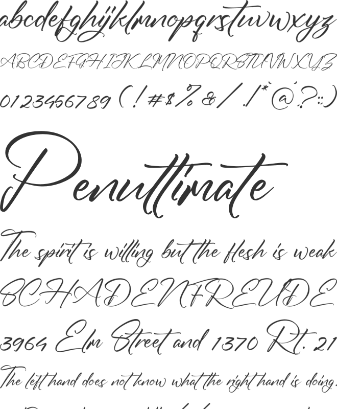 Hatthews font preview