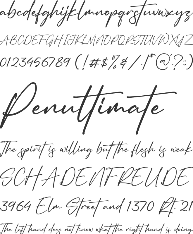 Carpethen font preview
