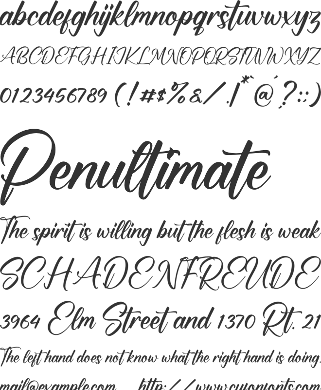 Mattrinah font preview