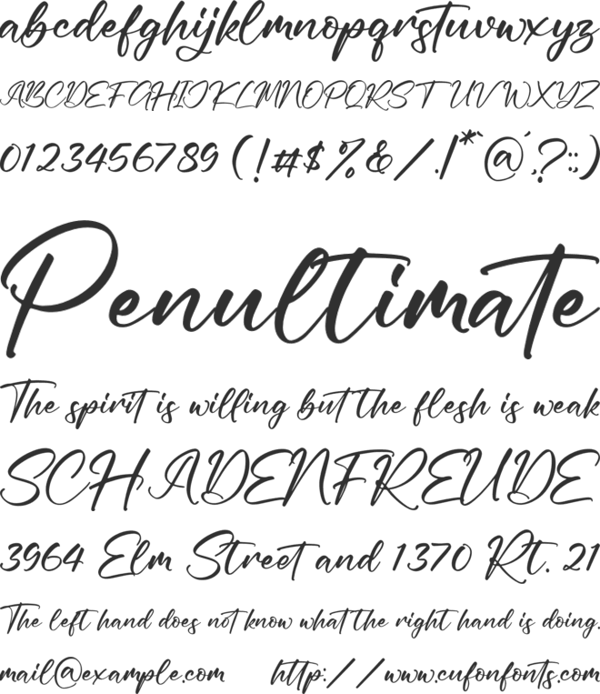 Getisha font preview