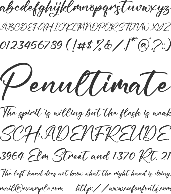 Getisha font preview