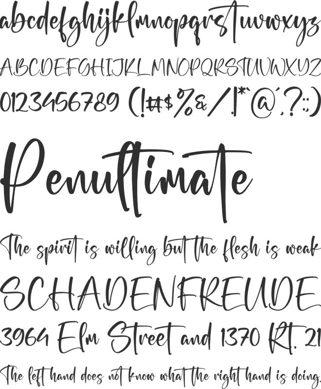 Happy Christiana font preview
