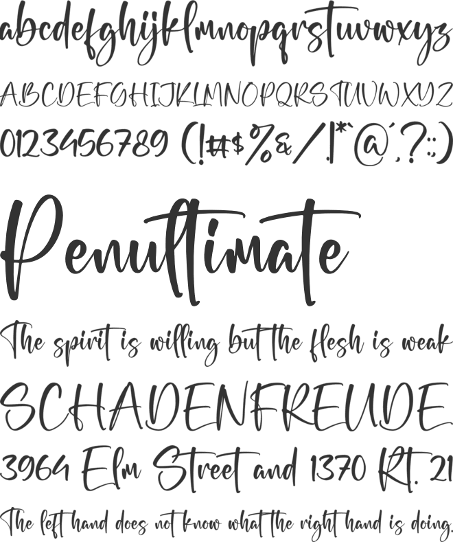 Happy Christiana font preview