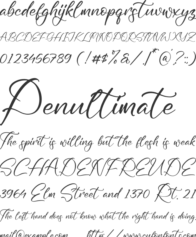 Mettafora font preview