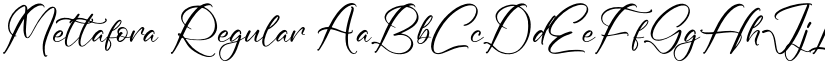 Mettafora Regular font