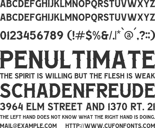 ROMACE BLADES font preview