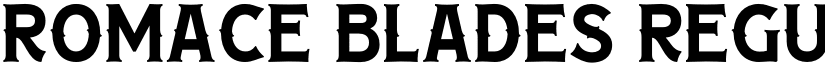 ROMACE BLADES Regular font