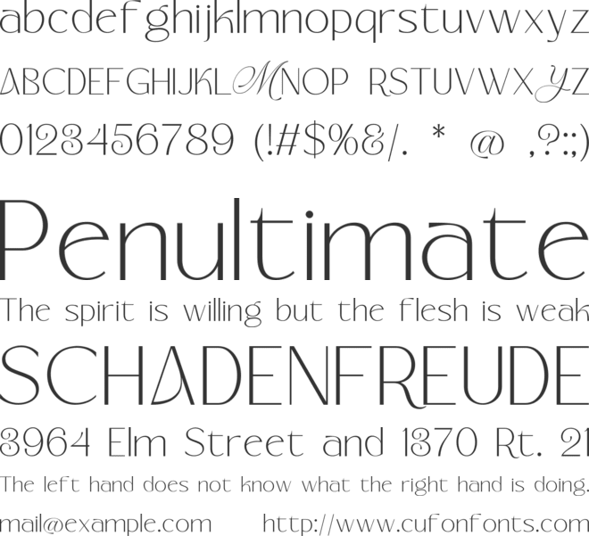 Moredya font preview