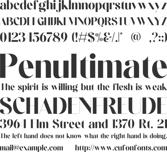 Cabinest font preview