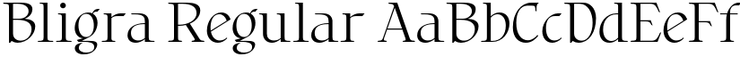 Bligra Regular font