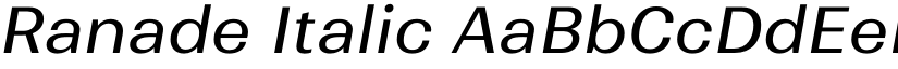 Ranade Italic font