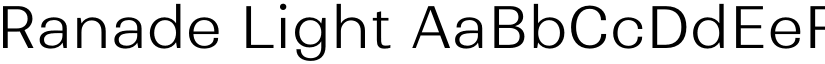 Ranade Light font