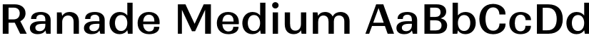 Ranade Medium font