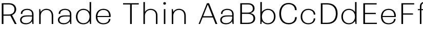 Ranade Thin font