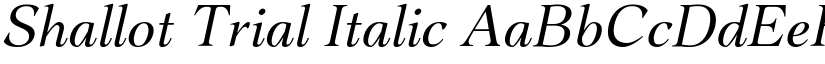 Shallot Trial Italic font