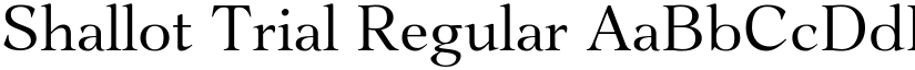 Shallot Trial Regular font