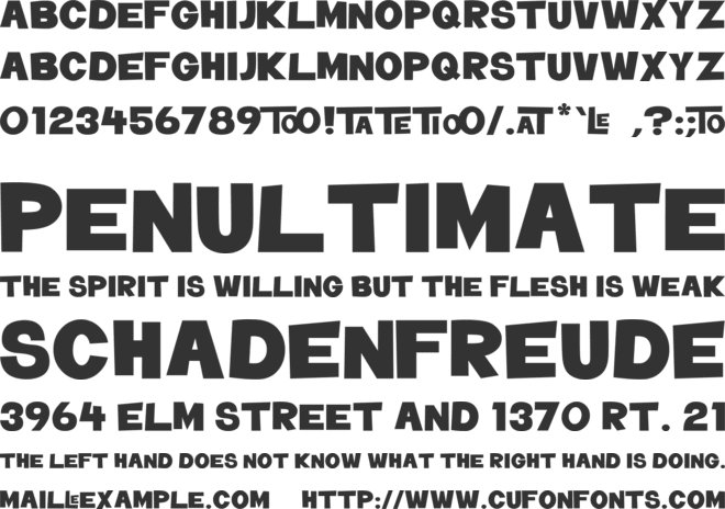 Teletoon Cyrillic font preview