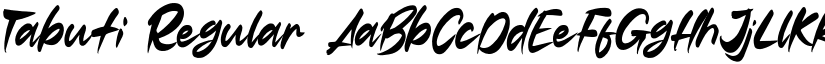 Tabuti Regular font