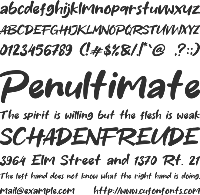 Stress font preview