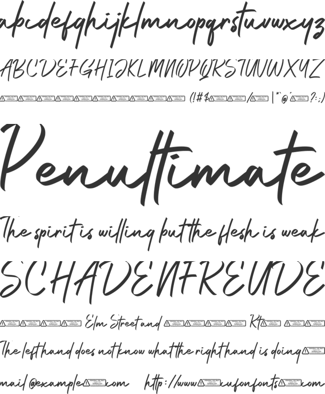 Vanillata font preview