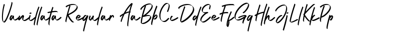 Vanillata Regular font