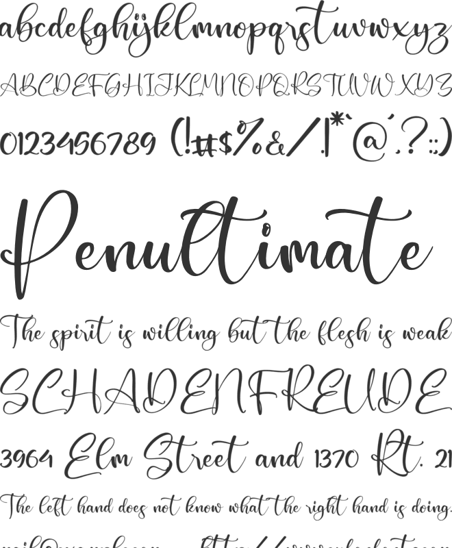 Elliott font preview