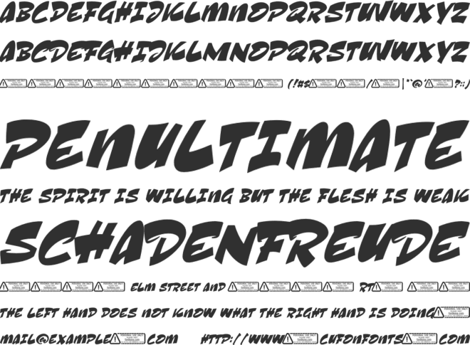 Tomes font preview