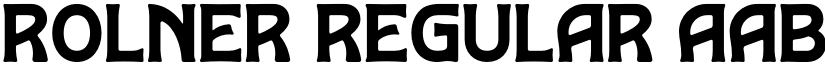 ROLNER Regular font
