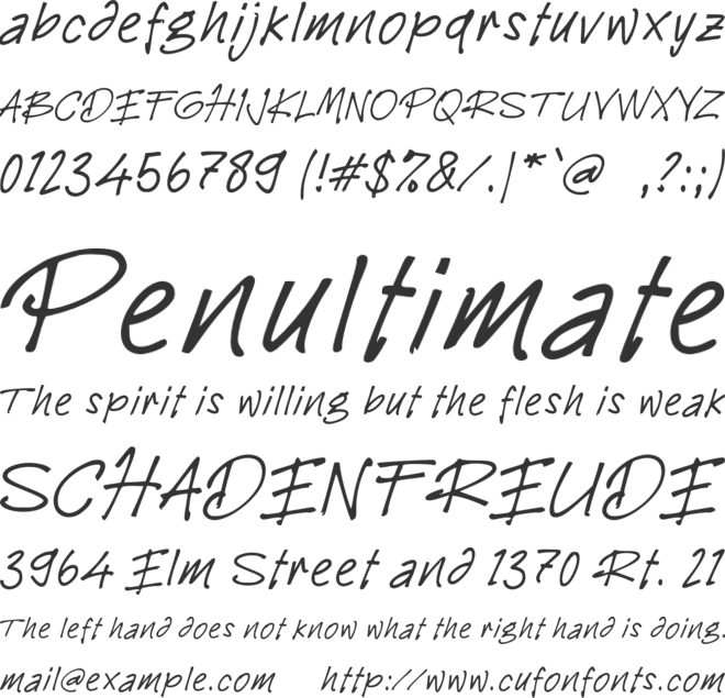 f Finding font preview