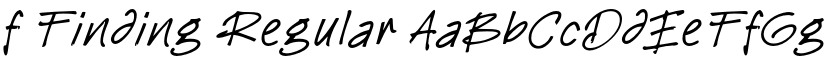 f Finding Regular font