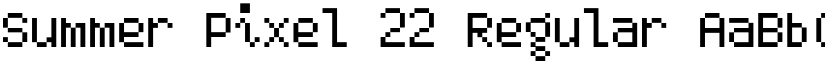 Summer Pixel 22 Regular font