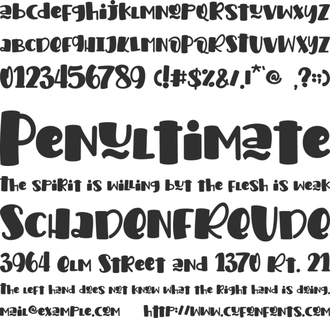 Sweet Bear-PERSONAL USE font preview