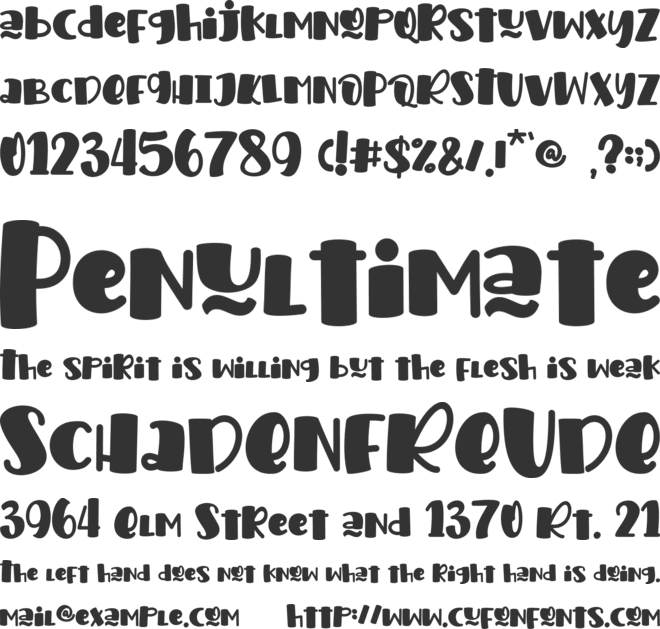 Sweet Bear-PERSONAL USE font preview