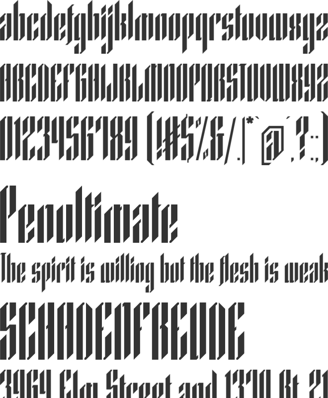 Waffelstein font preview